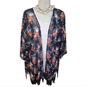 💰Sans Souci Floral Kimono with Fringe